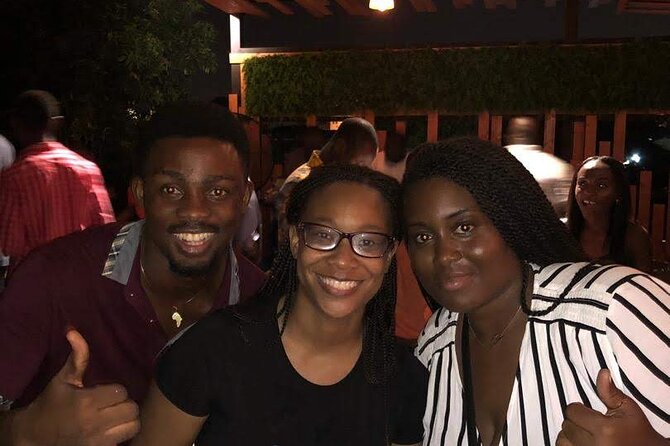 Accra Nightlife with Afrobeat Music and Dance - Osu at BloomBar: a lit outdoor hangout that sets the mood