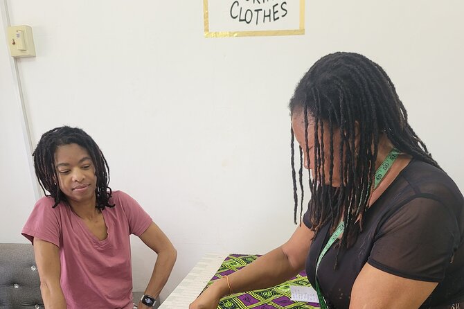 African custom clothing making experience with fabric tour - Snacks, Soda, and a Comfortable Pace