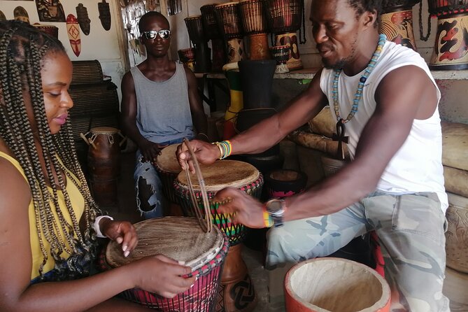 Half-Day Private African Drumming Lessons with Pick Up - Watching drums being made at the makers’ learning center